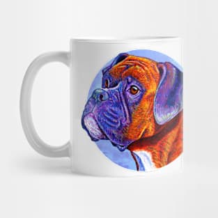 Colorful Brindle Boxer Dog Mug